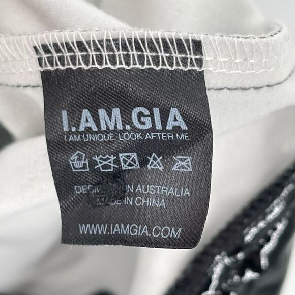 I.AM.GIA‎ Edam Skirt Vegan Leather Belted Zipped Storage Pocket Edgy Small Black - Picture 11 of 12